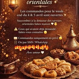 Vente de pâtisseries orientale
