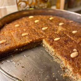 Kalb Louz fait maison – Gâteau oriental à la semoule